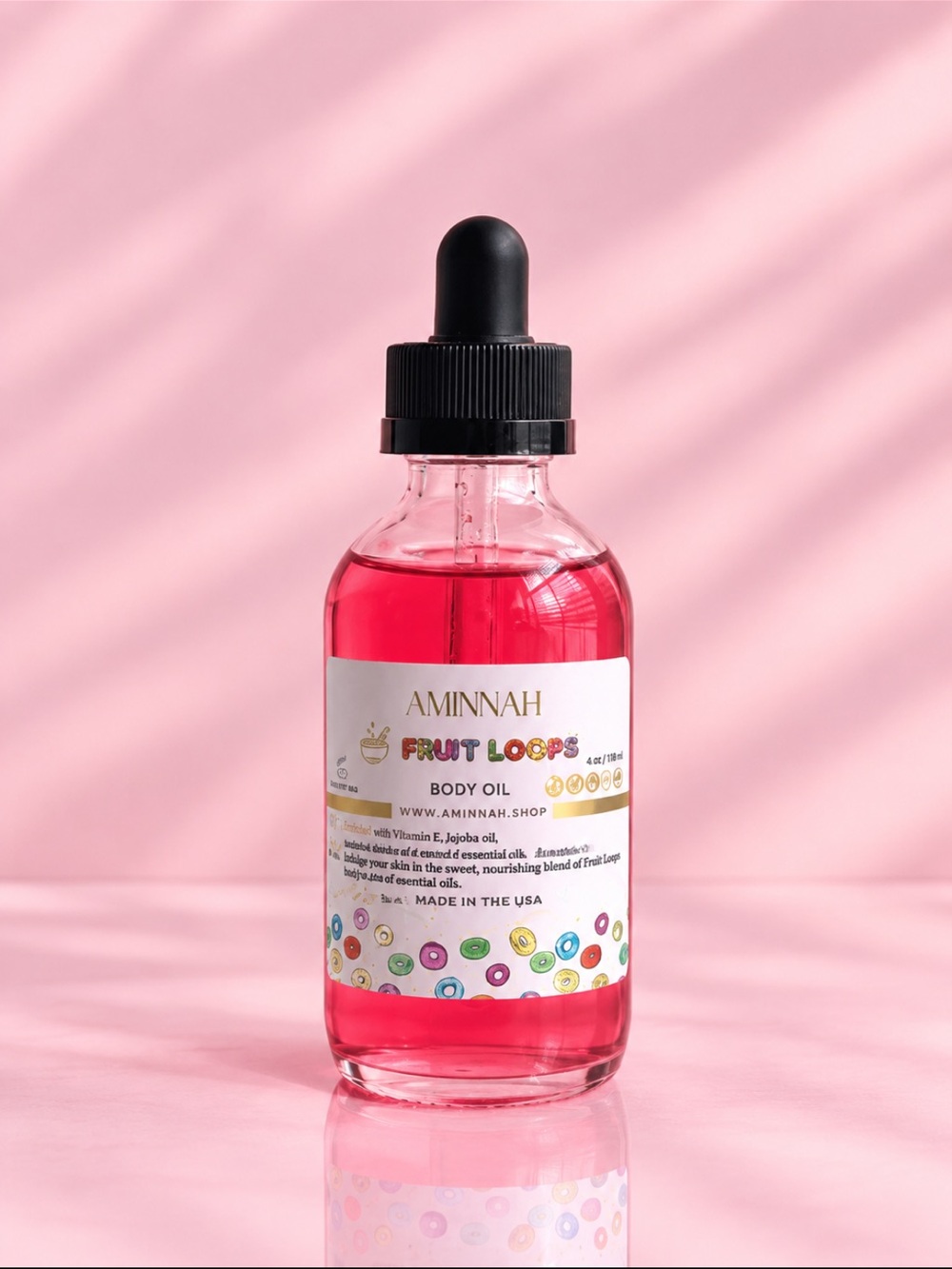 AMINNAH Fruit Loops Pink Body Oil — Nourishing Hydration